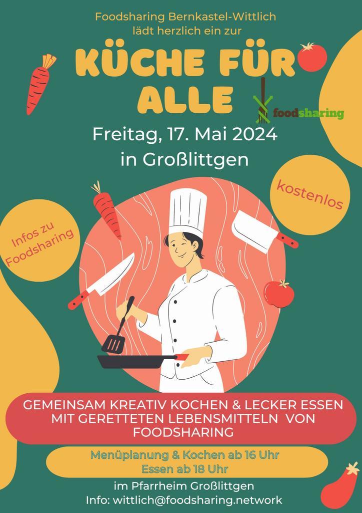 Foodsharing in Großlittgen am 17.05.2024 im Pfarrheim